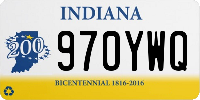 IN license plate 970YWQ