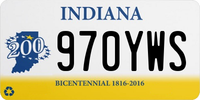 IN license plate 970YWS