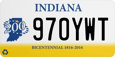 IN license plate 970YWT