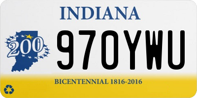 IN license plate 970YWU