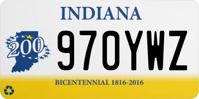 IN license plate 970YWZ