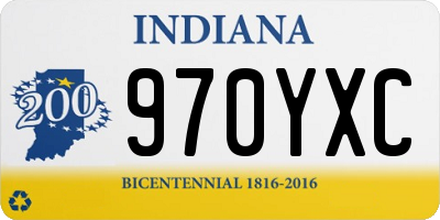 IN license plate 970YXC