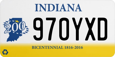 IN license plate 970YXD