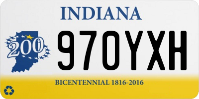 IN license plate 970YXH