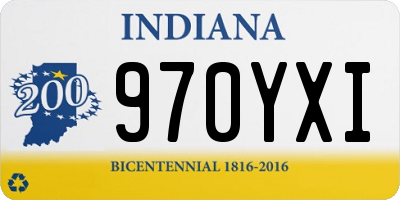 IN license plate 970YXI