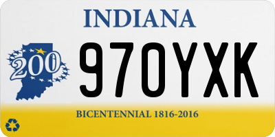 IN license plate 970YXK