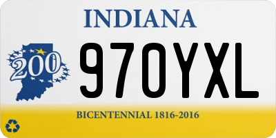 IN license plate 970YXL