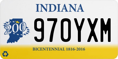 IN license plate 970YXM