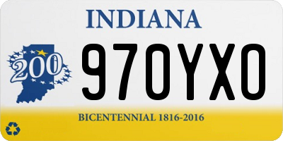IN license plate 970YXO
