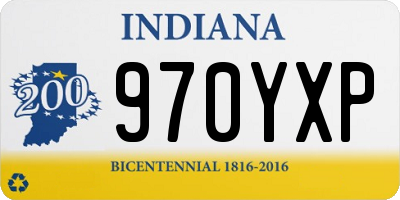 IN license plate 970YXP