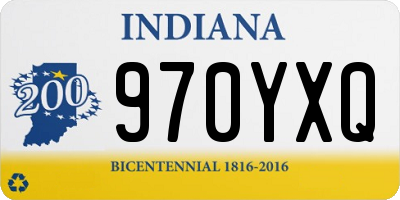 IN license plate 970YXQ