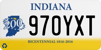 IN license plate 970YXT