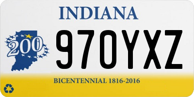 IN license plate 970YXZ