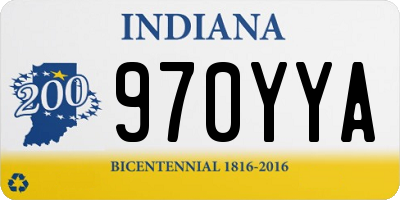 IN license plate 970YYA