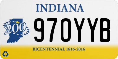 IN license plate 970YYB