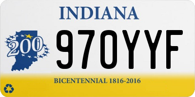 IN license plate 970YYF