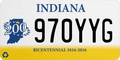 IN license plate 970YYG