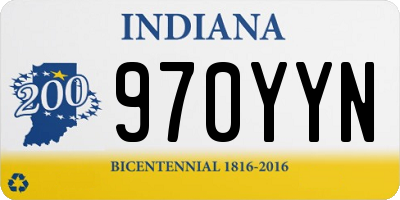 IN license plate 970YYN