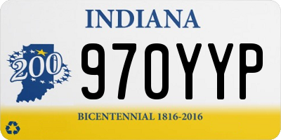 IN license plate 970YYP
