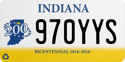 IN license plate 970YYS