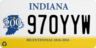 IN license plate 970YYW