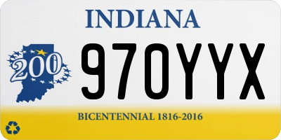 IN license plate 970YYX