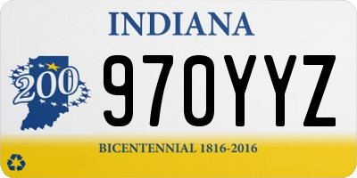 IN license plate 970YYZ