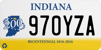 IN license plate 970YZA