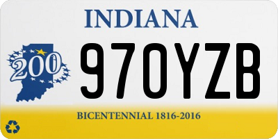IN license plate 970YZB