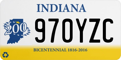 IN license plate 970YZC