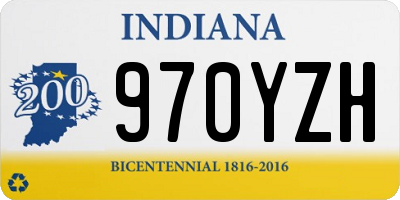 IN license plate 970YZH
