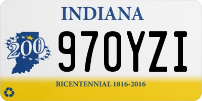 IN license plate 970YZI