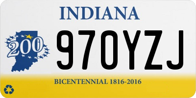 IN license plate 970YZJ
