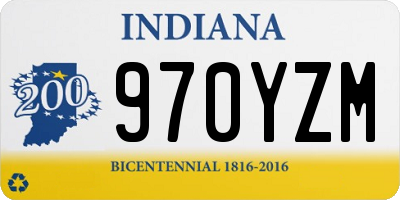 IN license plate 970YZM