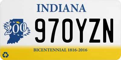 IN license plate 970YZN