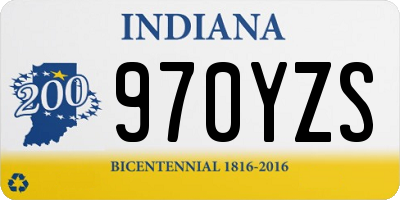 IN license plate 970YZS