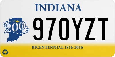 IN license plate 970YZT