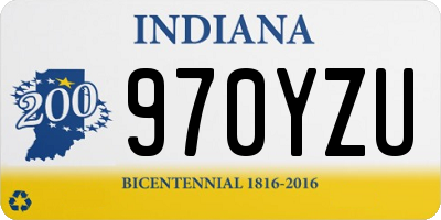 IN license plate 970YZU