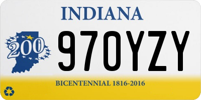 IN license plate 970YZY