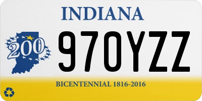 IN license plate 970YZZ