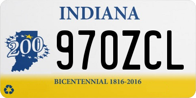 IN license plate 970ZCL