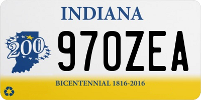 IN license plate 970ZEA