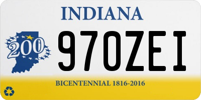 IN license plate 970ZEI