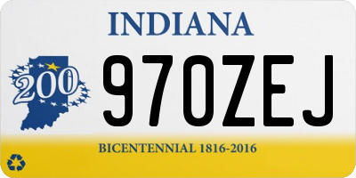 IN license plate 970ZEJ