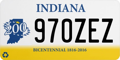 IN license plate 970ZEZ