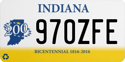 IN license plate 970ZFE