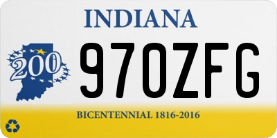 IN license plate 970ZFG