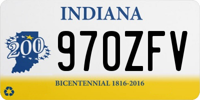 IN license plate 970ZFV