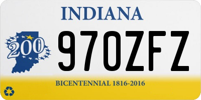 IN license plate 970ZFZ