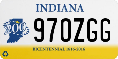 IN license plate 970ZGG